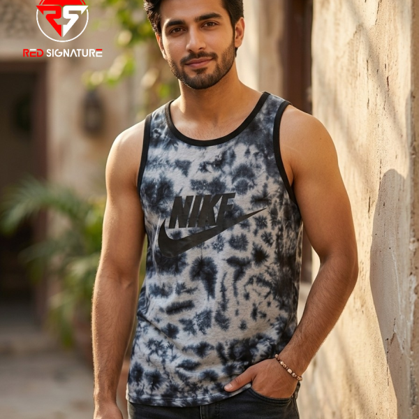 Men's Nike Sleeveless Black Tie-Dye Tank Top