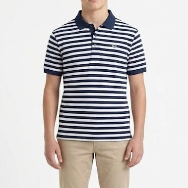 STRIPED SHORT-SLEEVE PIQUÉ POLO SHIRT
