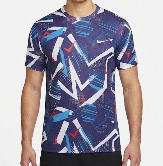 NIKE DRI-FIT ABSTRACT GEOMETRIC TRAINING T-SHIRT